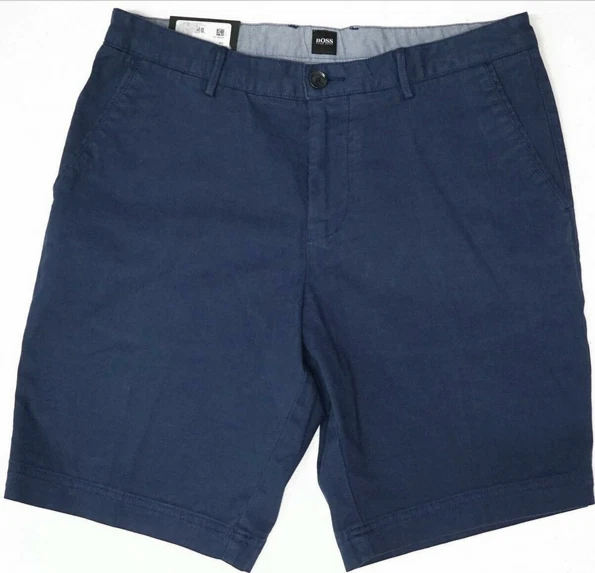 Hugo Boss Shorts Size 38 38r Men's Slice Blue Stretch 50430986