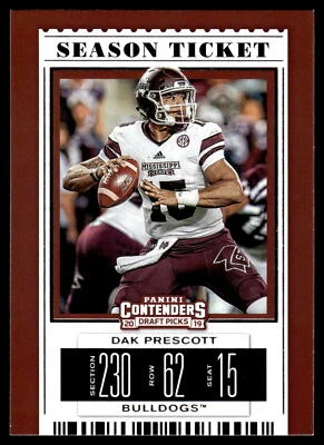 2019 Panini Contenders Draft Picks Collegiate #25 Dak Prescott NRMT or Better - Image 1 of 2