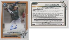 2021 Bowman Chrome Prospects Orange Refractor /25 Brayan Buelvas #CPA-RDC Auto
