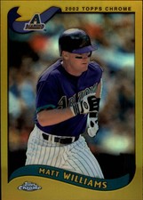 2002 Topps Chrome Gold Refractors Diamondbacks Baseball Card #139 Matt Williams