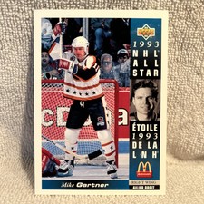 1993-94 UPPER DECK-MCDONALDS-NHL ALL-STAR #McD-15 MIKE GARTNER
