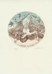 Original limited edition etching erotic Exlibris "Sommer" by PIACKA IGOR - Picture 1 of 1