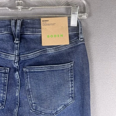Pantalones de mezclilla ajustados Boden oscuros de tiro alto para mujer talla 28x 30 nuevos con etiquetas Foto 1 de 4