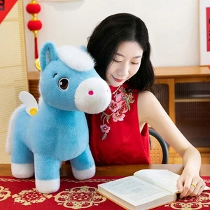 25cm/30cm Horses Plush Toys Cartoon Animal Pony Plush Doll Kids - Picture 1 of 15