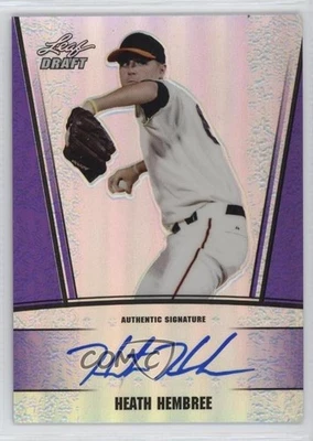 2011 Leaf Metal Draft Purple Prismatic /25 Heath Hembree #AU-HH1 Auto - Image 1 of 2