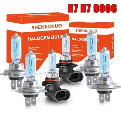 For Jaguar XJ8 1998-2003 Combo Halogen Headlight High/Low + Fog Light Bulbs Kit - Image 1 of 4