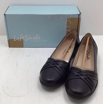 Increíbles zapatos planos de ballet para mujer Lifestride en negro talla 8 W de EE. UU. Foto 1 de 4