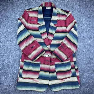 Vintage Mirrors Jacket Medium Striped Southwestern Retro Cowgirl Tribal Aztec - Picture 1 of 6
