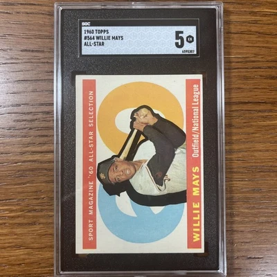 1960 Topps - High # Willie Mays #564 AS SGC 5 HOF Giants - Image 1 of 2