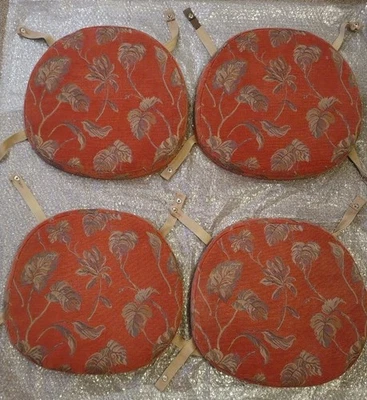 X4 FLORAL ERCOL SEAT PADS FOR QUAKER WINDSOR/SWAN BACKS/GOLDSMITH DINING CHAIRS. - Image 1 of 4