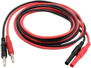 Multimeter Test Leads Set: Double-Ended 4Mm Banana Plug to Alligator Clips, S... - Picture 1 of 12