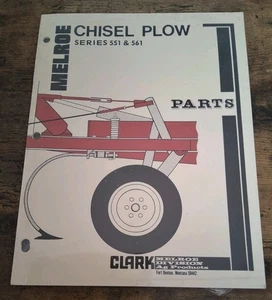 Manual de piezas de arado de cincel Clark Equipment Melroe para series 551 y 561  - Imagen 1 de 3