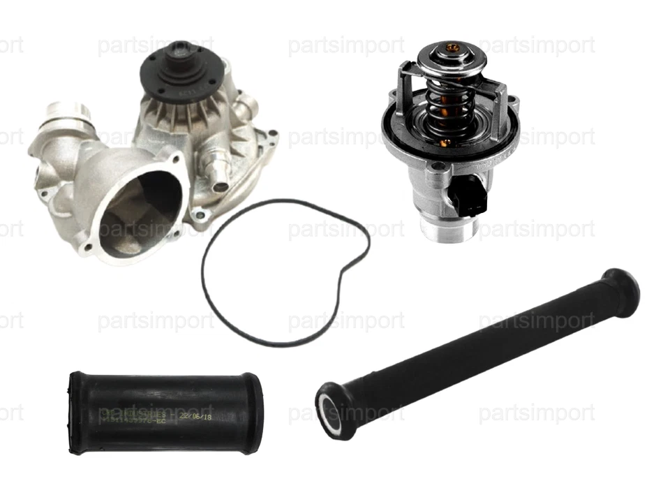Water Pump w/ 2xWater Pipes & Coolant Thermostat for BMW 760i 760Li - Изображение 1 из 1