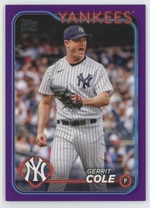 2024 Topps Japan Edition Purple Gerrit Cole 23/50 Yankees #112 A34 - Picture 1 of 2