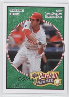 2008 Upper Deck Baseball Heroes Emerald /499 Chase Utley #135 - Image 1 of 2
