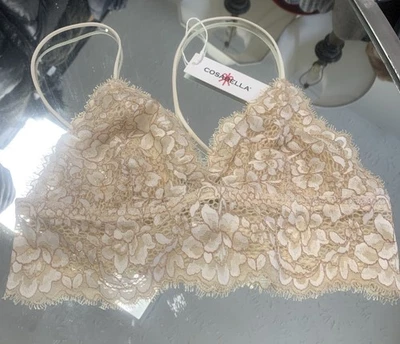 Cosabella Pret A Porter Bralette Size M Ivory Color Adjust Straps Italy NWT  - Image 1 of 4