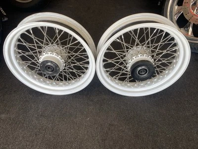1999- 2006 Harley Davidson Heritage Softail Front And Rear Wheels 16” X 3”, 3/4 - Image 1 of 4