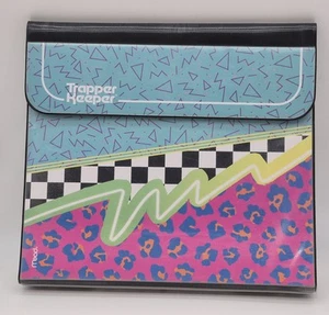 Vintage Mead Trapper Keeper With 2 Folders Retro School Binder 90s - Picture 1 of 7