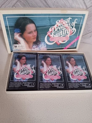 Vintage Sweet Dreams Of Country Reader's Digest Cassette Tapes (3) In Box Foto 1 de 4