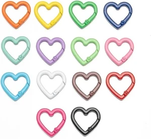25PCS Heart Shape Key Rings, Crafts DIY Keychain Metal Key Rings for Home Car - Picture 1 of 5