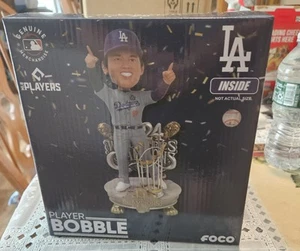 Shohei Ohtani LA Dodgers 2024 World Series Champs FOCO Bobblehead Away Jersey - Picture 1 of 7