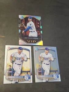Lot x3 JAC CAGLIANONE 2025 BOWMAN CHROME DRAFT 1ST BCP-103 BP-103 Chrome VIP-11 - Picture 1 of 5