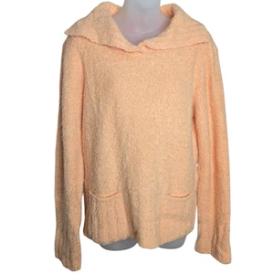 Talbots Damen Pullover L Pfirsich Boucle Pulli Fronttaschen Kuscheliger Strick - Bild 1 von 10
