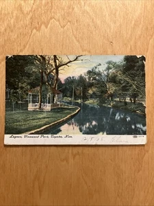Postal publicada en 1908 Lagoon, Vinewood Park, Topeka, KS - Imagen 1 de 6