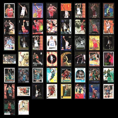 Jerry Stackhouse 批量 50 张篮球卡 1995 年新秀插入 UNC 76ers 活塞 — 第 1/4 张图片