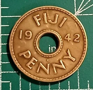 Fiji 1 Penny 1942 KM-7A - Picture 1 of 4