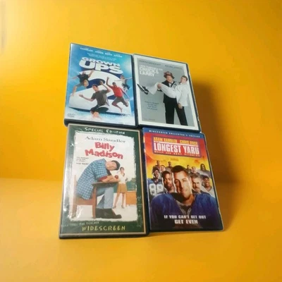 Adam Sandler 4 DVD COMBO (Grown-ups, Billy Madison, Chuck & Larry, Longest Yard) Foto 1 de 4
