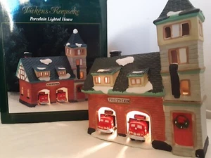 Fire Station 1994 Heartland Valley Village Heritage Dickens Owell - Picture 1 of 12