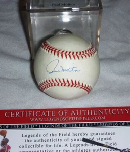 Milwaukee Brewers Twins Blue Jays Paul Molitor Signed OAL Baseball HOLO COA CASE - Picture 1 of 4