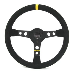 Momo Wildleder Sportlenkrad Modell mod. 07 350mm schwarz black steering wheel vo - Bild 1 von 5