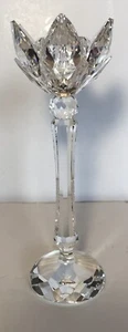 Swarovski Austrian Crystal Lotus Candlestick Candleholder In Orig Box 7.75” Rare - Picture 1 of 16