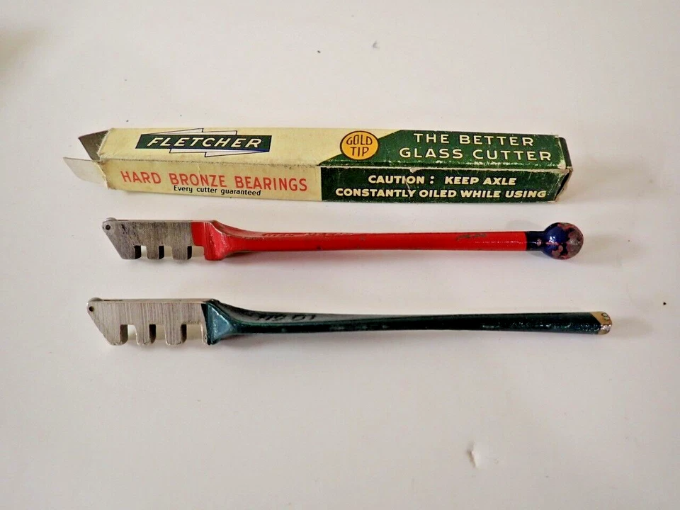The Fletcher Bronze Bearing & Red Devil Vintage Glass Cutters - Image 1 of 1