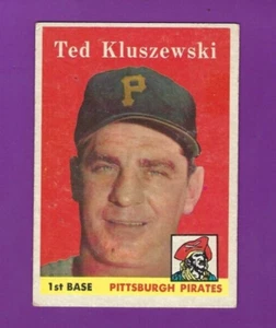 1958 Topps Baseballkarte #178 Ted Kluszewski Pittsburgh Pirates EX - Bild 1 von 2