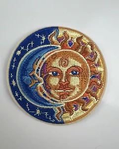 Sun & Moon Embroidered Patch Day & Night Witchy Ethereal Astrological Patch - Picture 1 of 4