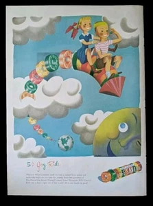 1946 vintage Lifesavers Print Ad, Lifesaver Rainbow Rocket Flavors Print Ad - Picture 1 of 1