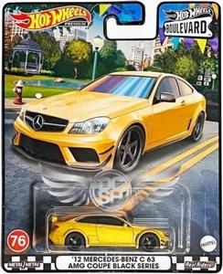HOT WHEELS PREMIUM '12 MERCEDES-BENZ C63 AMG BLACK SERIES BOULEVARD #76 - Picture 1 of 5