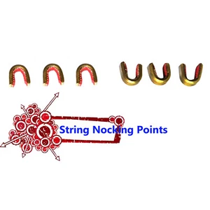 6X Archery String Nocking Points Brass Nock Buckle Clips Bow String Protecter - Picture 1 of 4