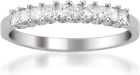 White Princess Cut Moissanite With Pure 10K White Gold Bridal Wedding Band Ring