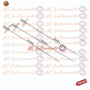 Ventriculoperitoneal VP Shunt Passer Neurosurgery Instrument set of 3 Pcs German - Afbeelding 1 van 5