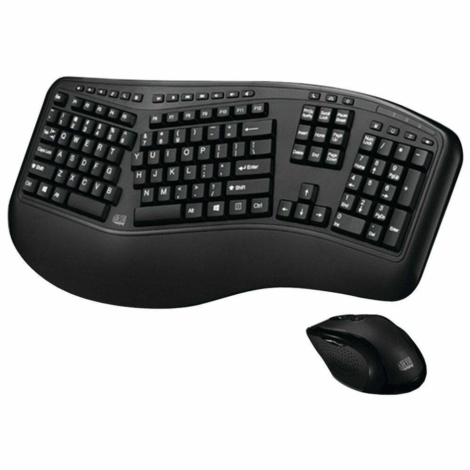 Adesso WKB-1500GB Tru-Form Media 1500 Wireless Ergonomic Keyboard & Laser Mouse - Image 1 of 4