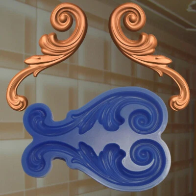 NEGATIVFORMEN PLETT Stampo per colata stucco sapone resina fiore decorazione stampo in silicone ornamento rilievo (242)