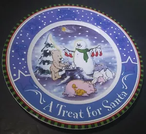 Christmas Starbucks Bearista Bear 7.5" Plate Stoneware A Treat For Santa Holiday - Picture 1 of 12