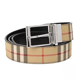 Burberry Men MB LOUIS 35MM RVS DFC Lewis Reversible 8072333 A7468 Archive Beige - Picture 1 of 6