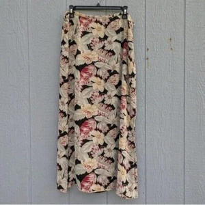 Vintage 90s Kathie Lee Chiffon Floral Midi to Maxi Skirt Size 14 Modest Cottage - Picture 1 of 11