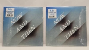 The Beatles Now And Then 7" Clear & Blue Vinyl Lot - Picture 1 of 14