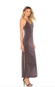 House of Harlow 1960 x revolve Rae Metallic Stripe rainbow X Back Gown XL Lined - Picture 1 of 19